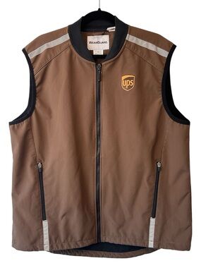 UPS WearGuard Uniform Softshell Vest Brown United Parcel Service 14792 Men's XL
